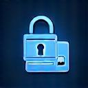Account and billing icon representing a secure lock and card